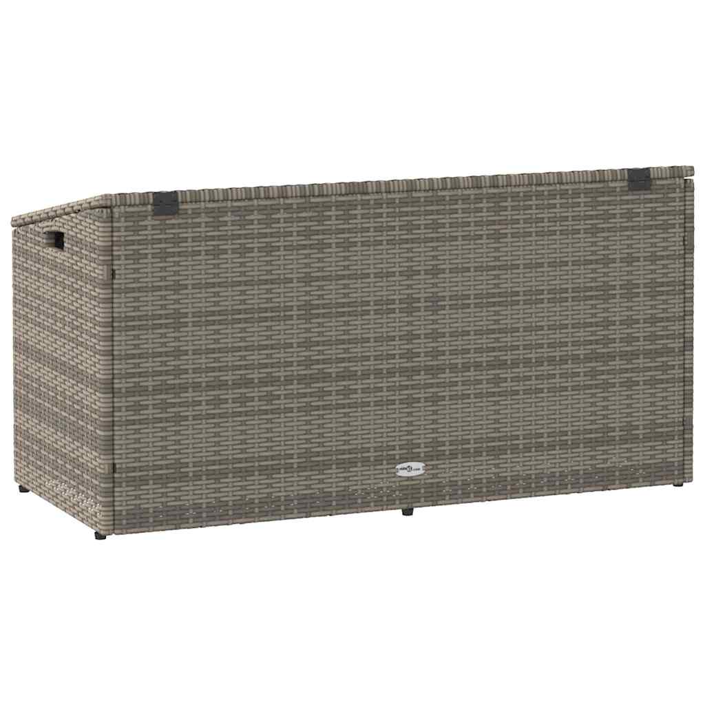 Zahradní úložný box šedý 110 x 50 x 58 cm polyratan