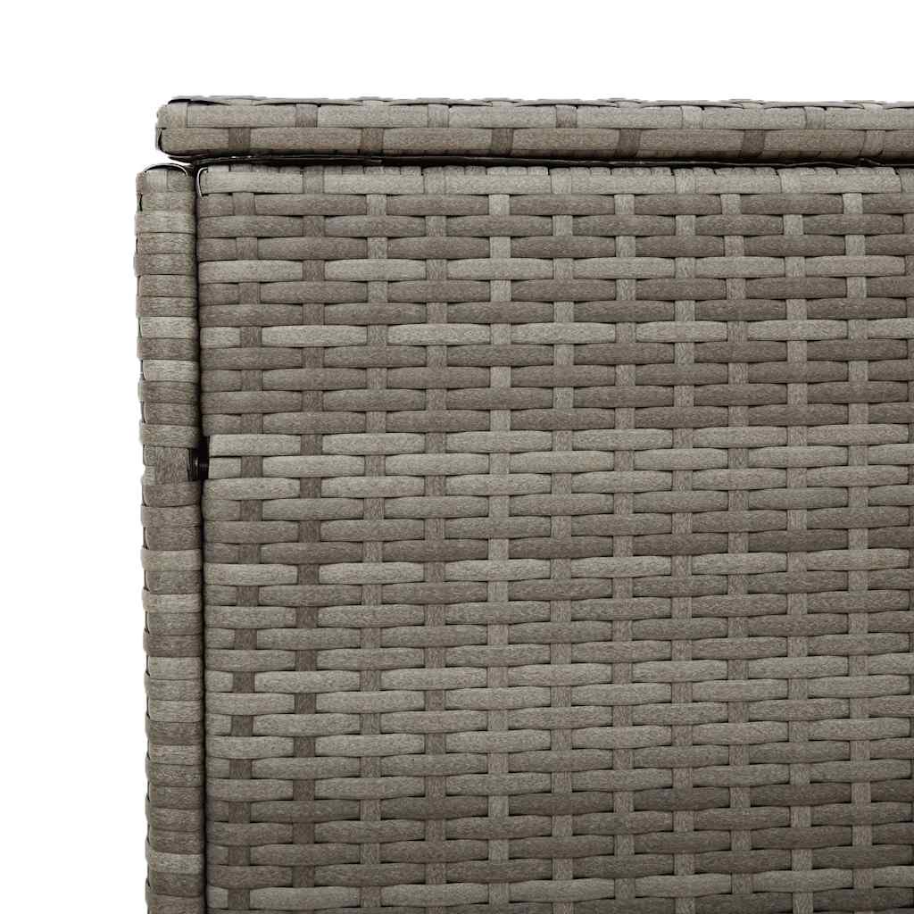 Zahradní úložný box šedý 110 x 50 x 58 cm polyratan