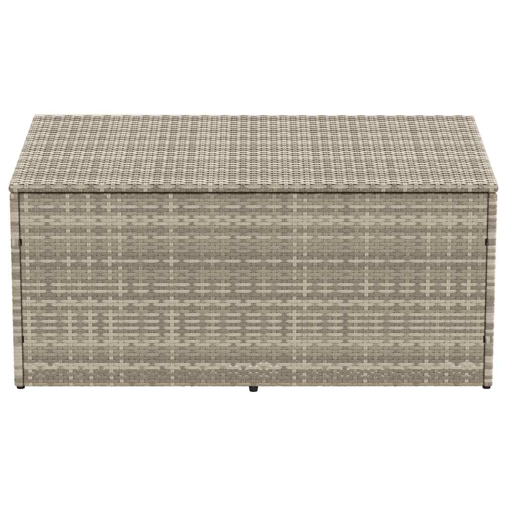 Zahradní úložný box světle šedý 110x50x58 cm polyratan