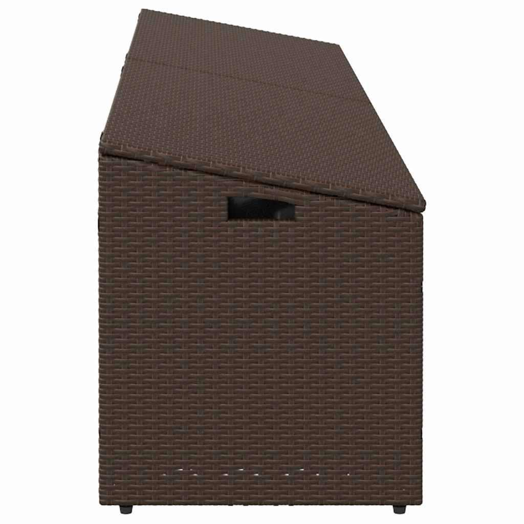 Zahradní úložný box hnědý 220x50x58 cm polyratan