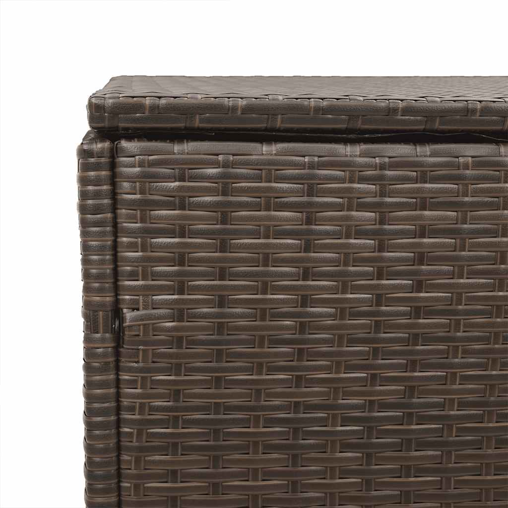Zahradní úložný box hnědý 220x50x58 cm polyratan