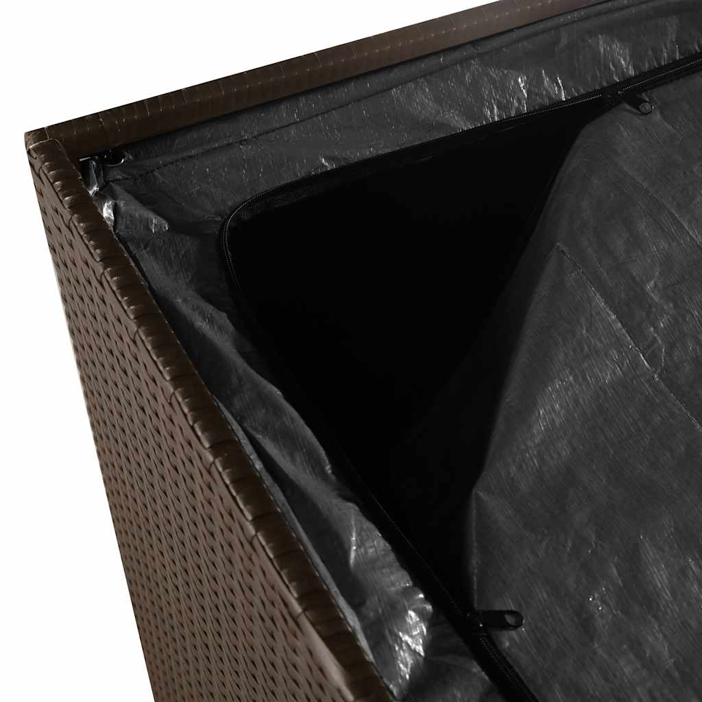 Zahradní úložný box hnědý 220x50x58 cm polyratan