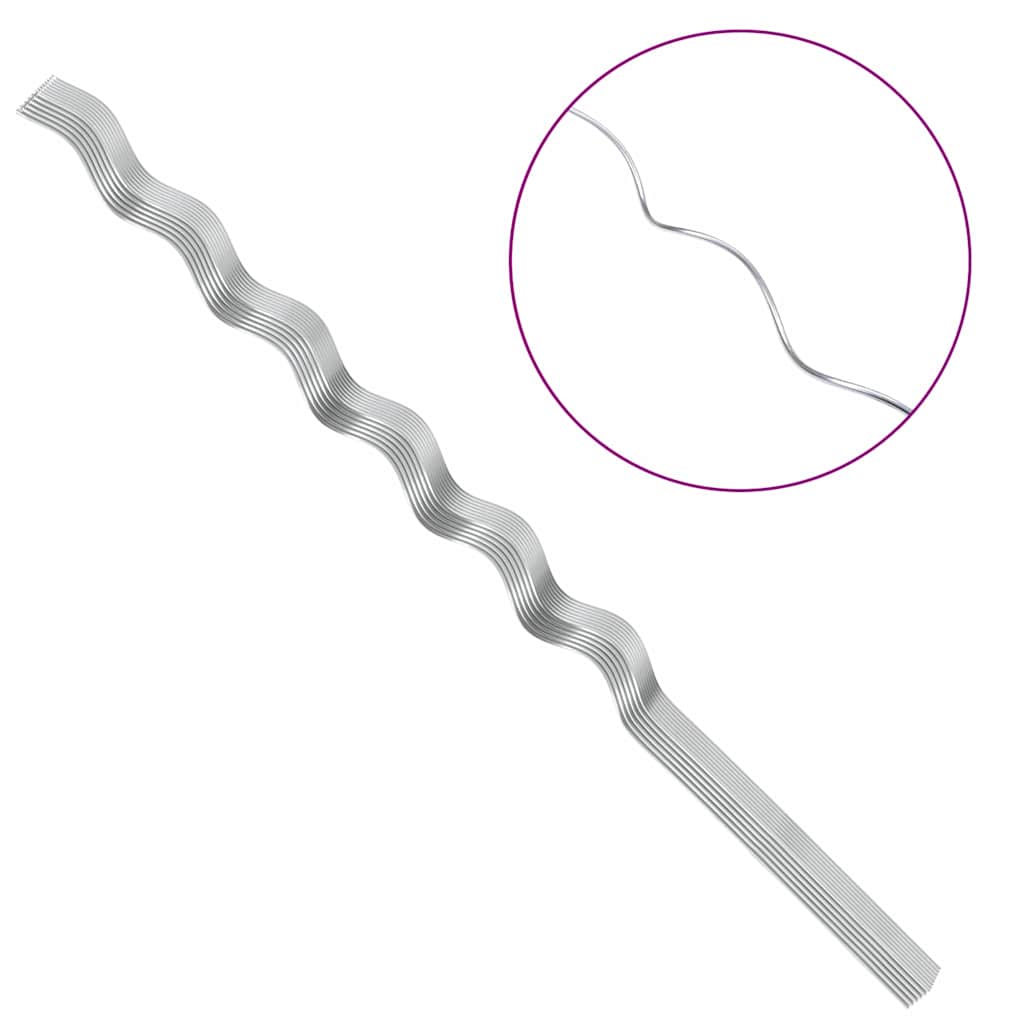 Spirálové opory pro rostliny 50 pcs Stříbrná 150 cm