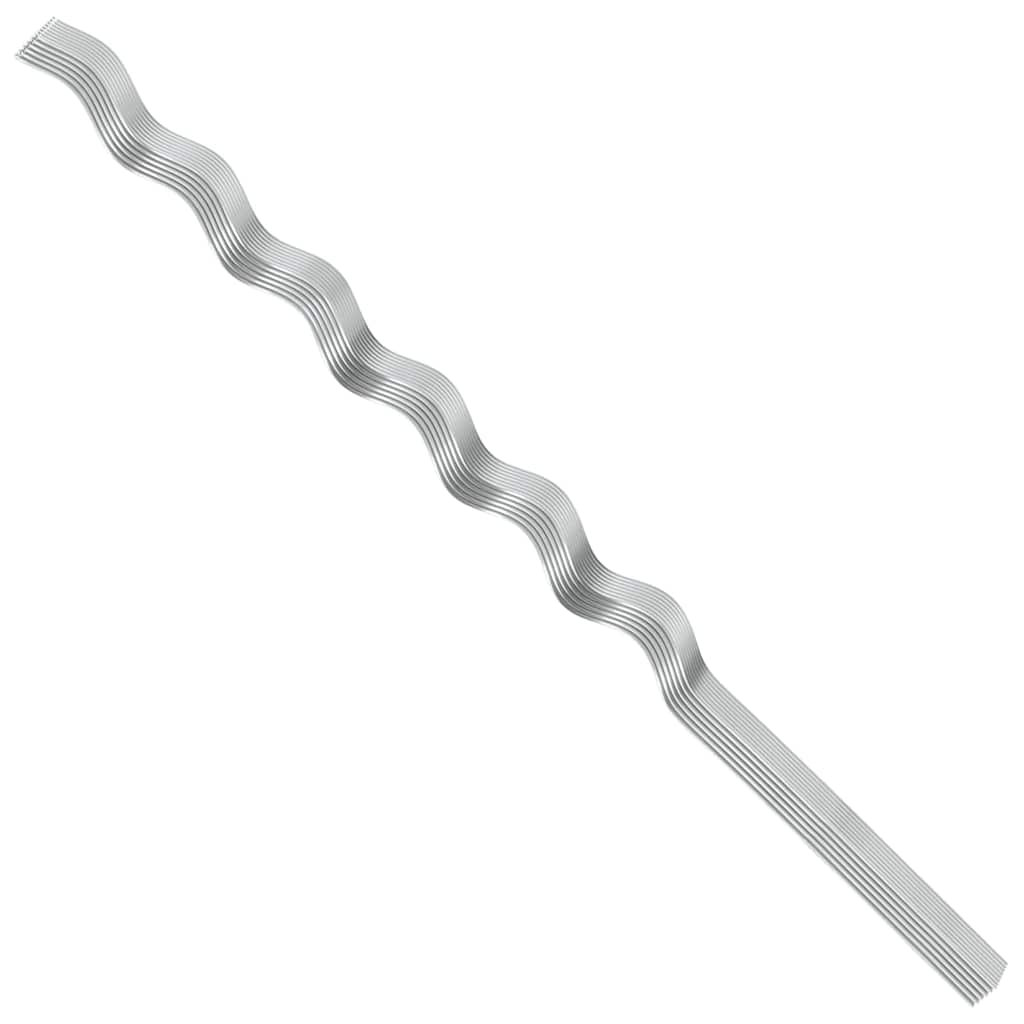 Spirálové opory pro rostliny 50 pcs Stříbrná 150 cm