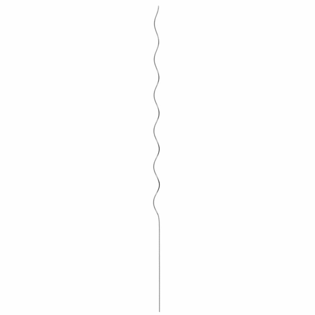 Spirálové opory pro rostliny 50 pcs Stříbrná 150 cm