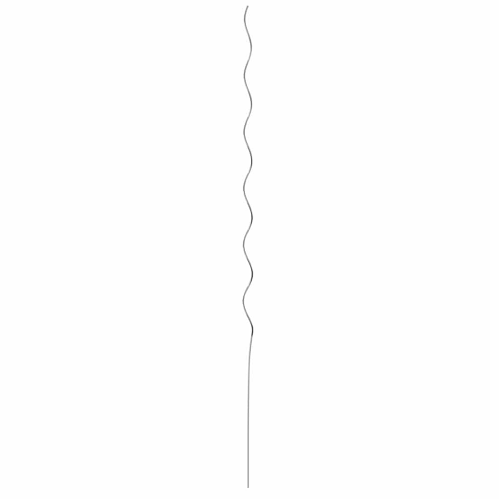 Spirálové opory pro rostliny 50 pcs Stříbrná 150 cm