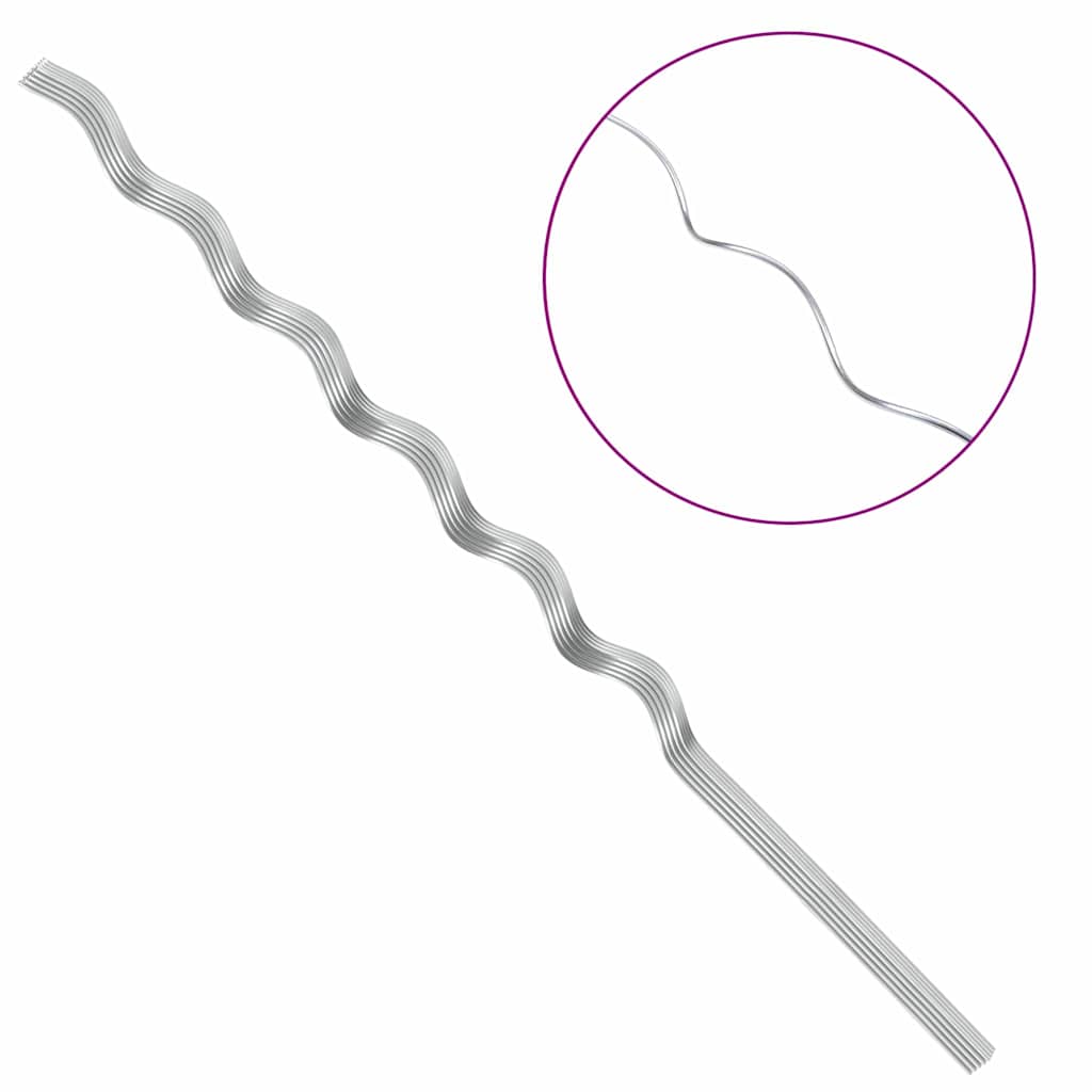 Spirálové opory pro rostliny 20 pcs Stříbrná 150 cm