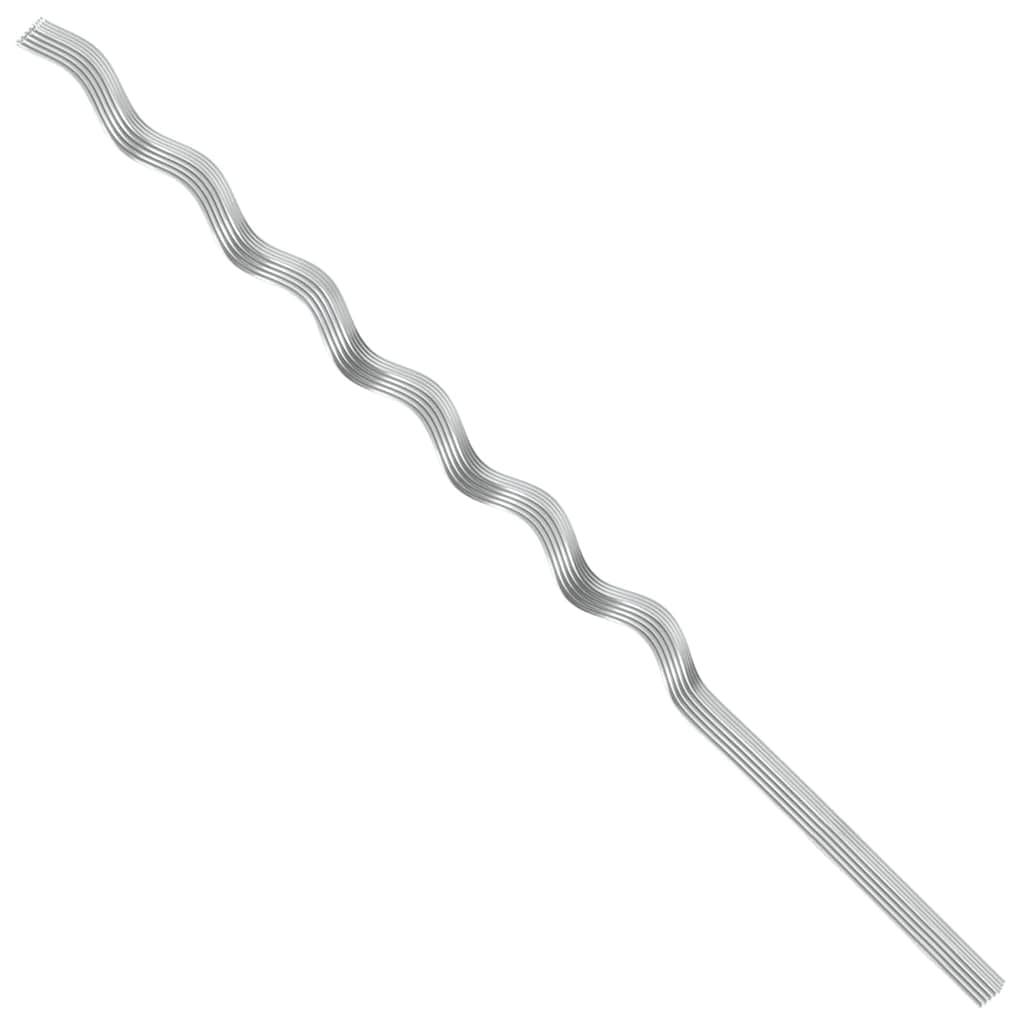 Spirálové opory pro rostliny 20 pcs Stříbrná 150 cm