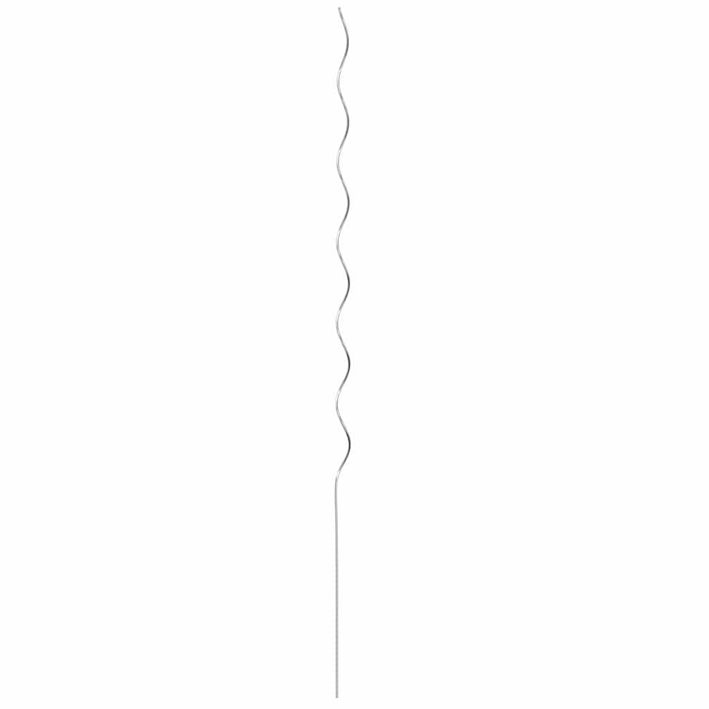 Spirálové opory pro rostliny 20 pcs Stříbrná 150 cm