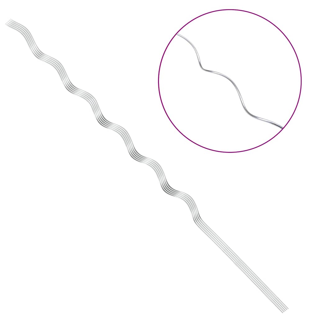 Spirálové opory pro rostliny 5 pcs Stříbrná 150 cm