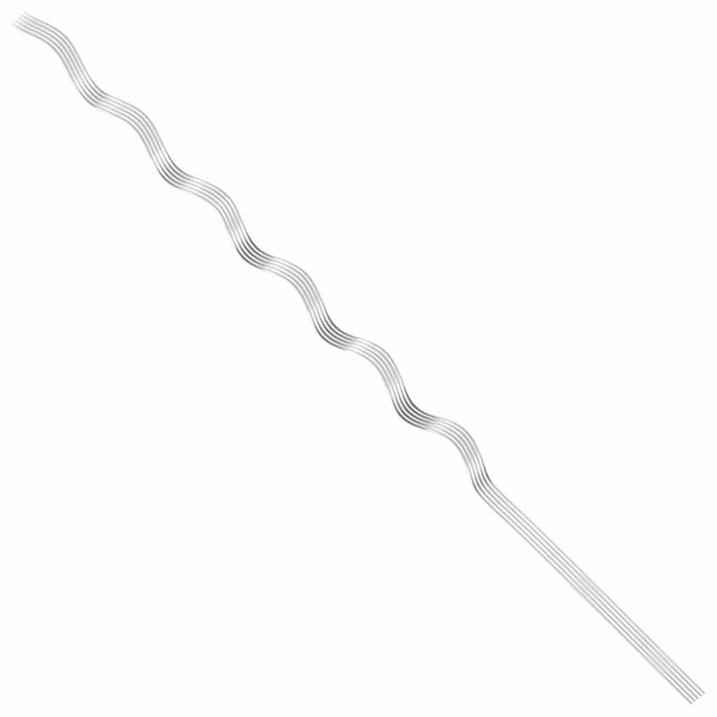 Spirálové opory pro rostliny 5 pcs Stříbrná 150 cm