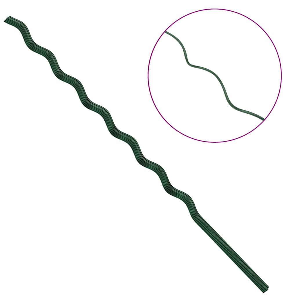 Spirálové opory pro rostliny 20 pcs Zelená 170 cm