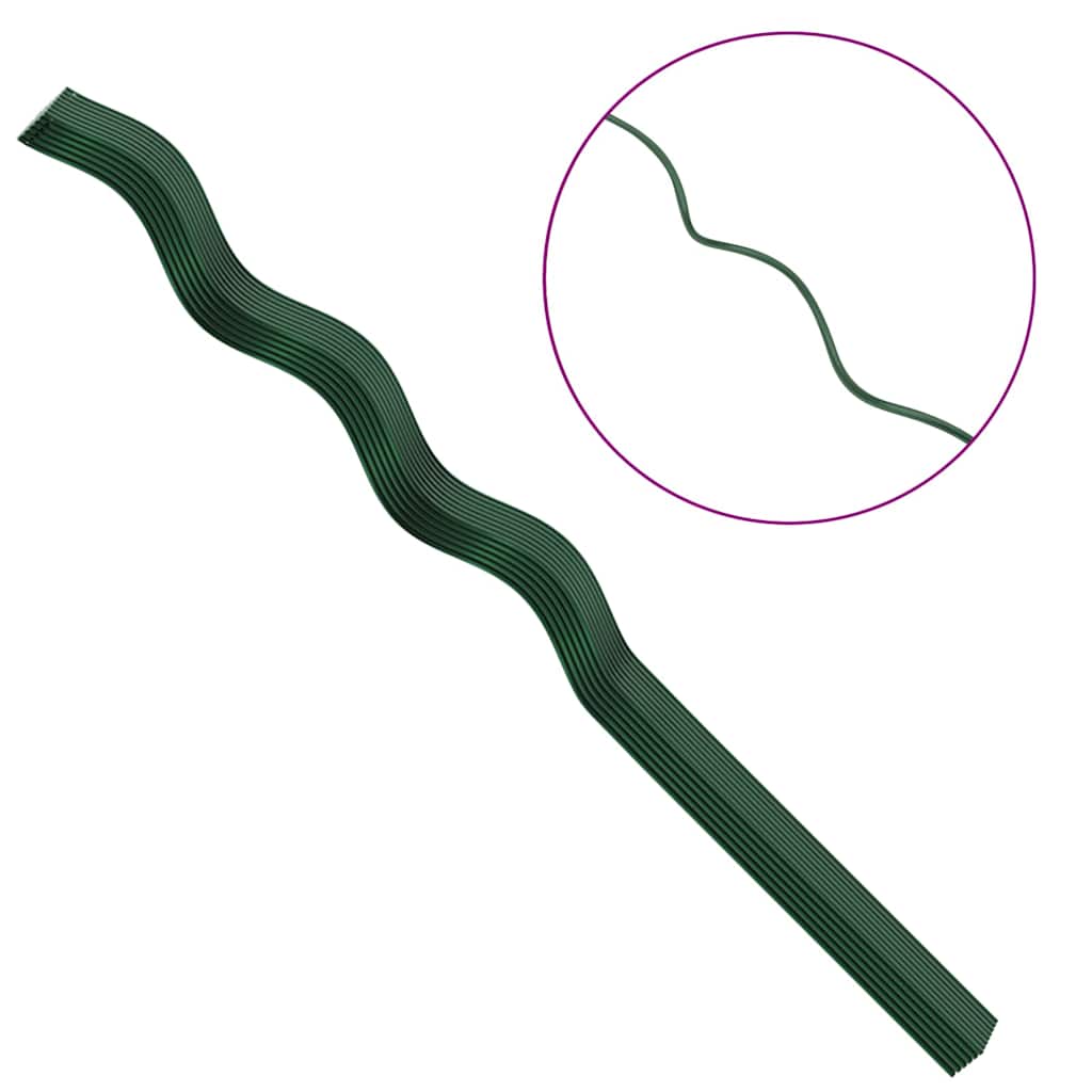 Spirálové opory pro rostliny 50 pcs Zelená 110 cm