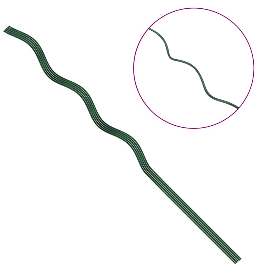 Spirálové opory pro rostliny 5 pcs Zelená 110 cm