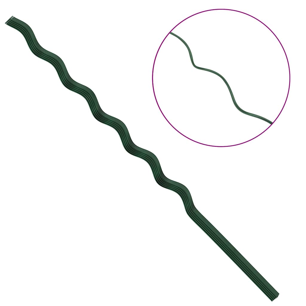 Spirálové opory pro rostliny 20 pcs Zelená 150 cm