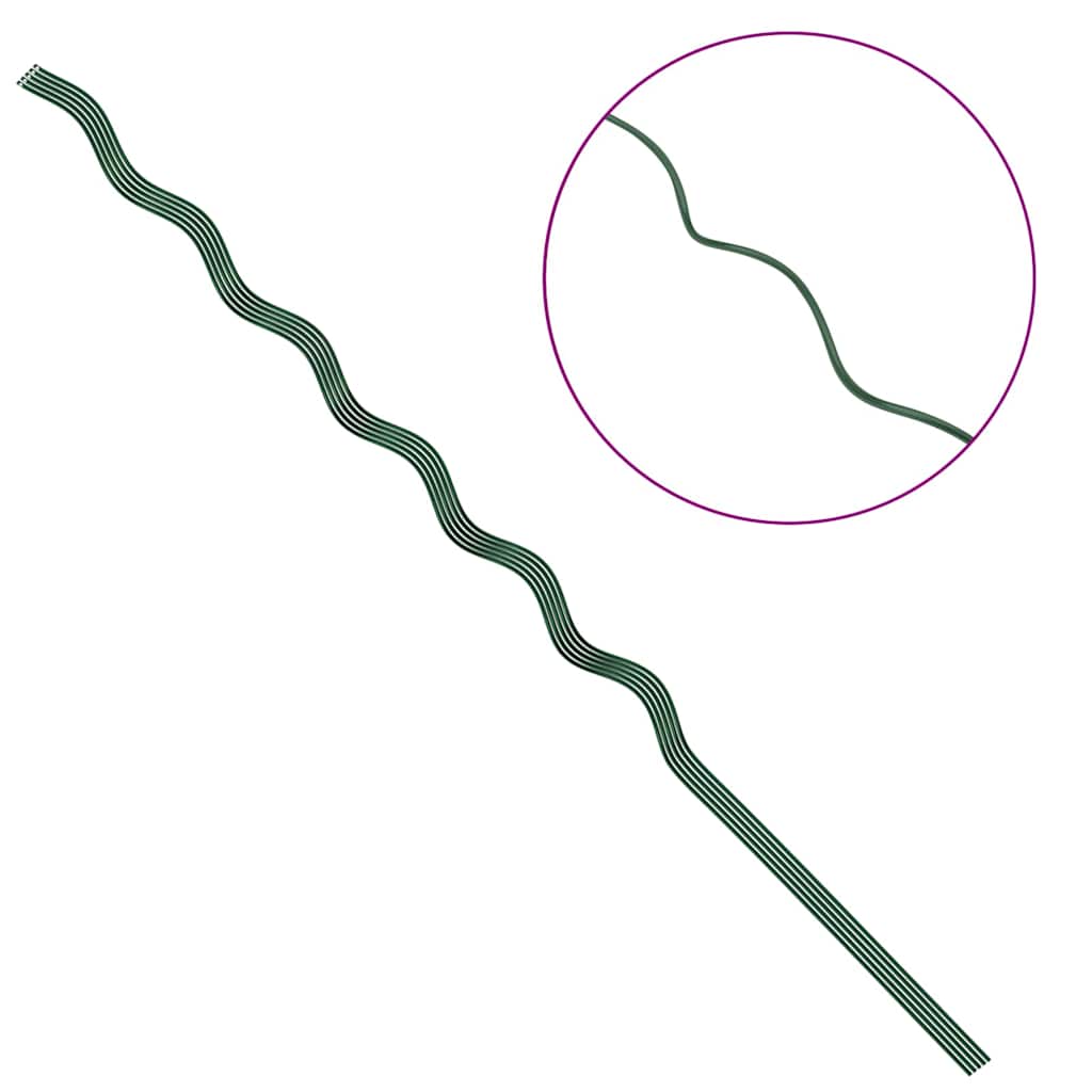 Spirálové opory pro rostliny 5 pcs Zelená 150 cm