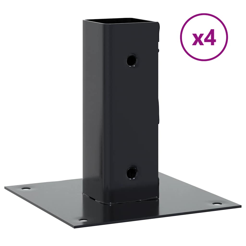 Podstavce pod sloupky čtvercové 4 ks antracit 46x46 mm