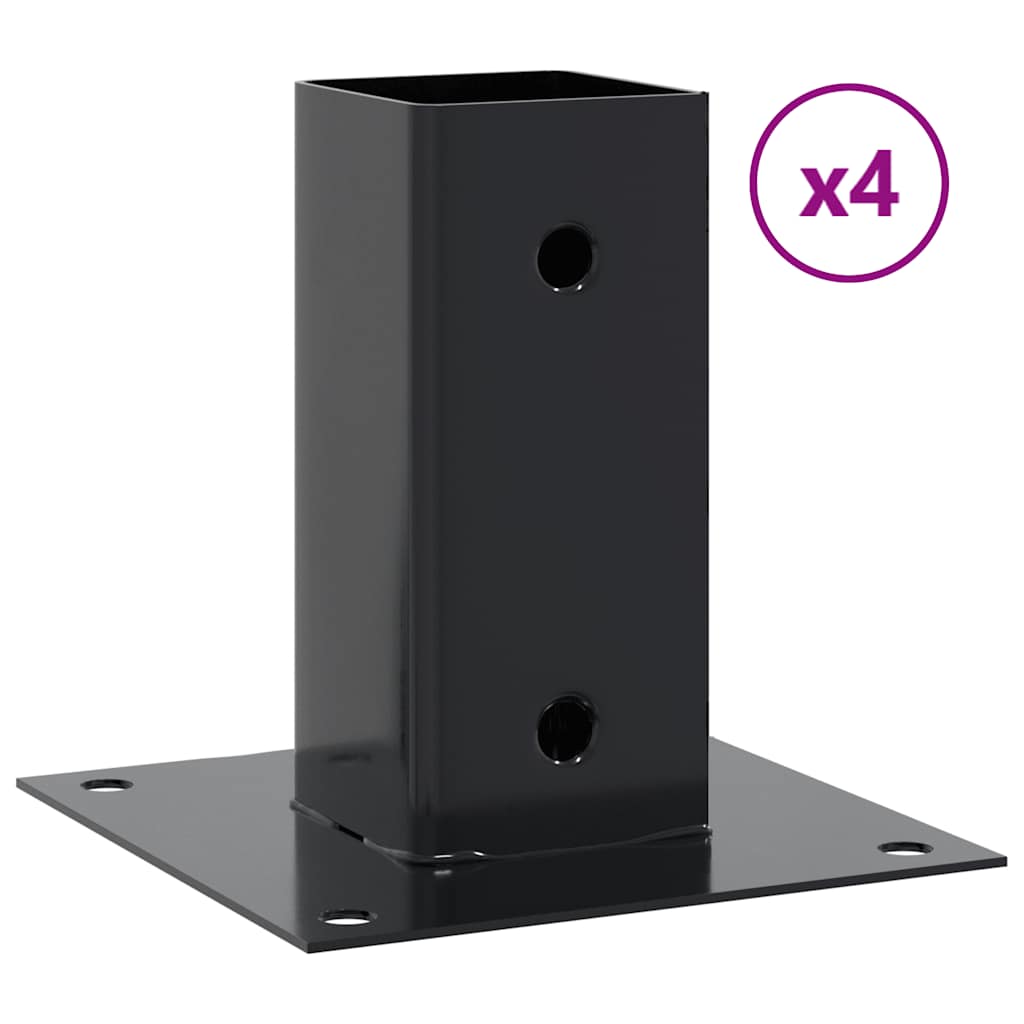 Podstavce pod sloupky čtvercové 4 ks antracit 71x71 mm