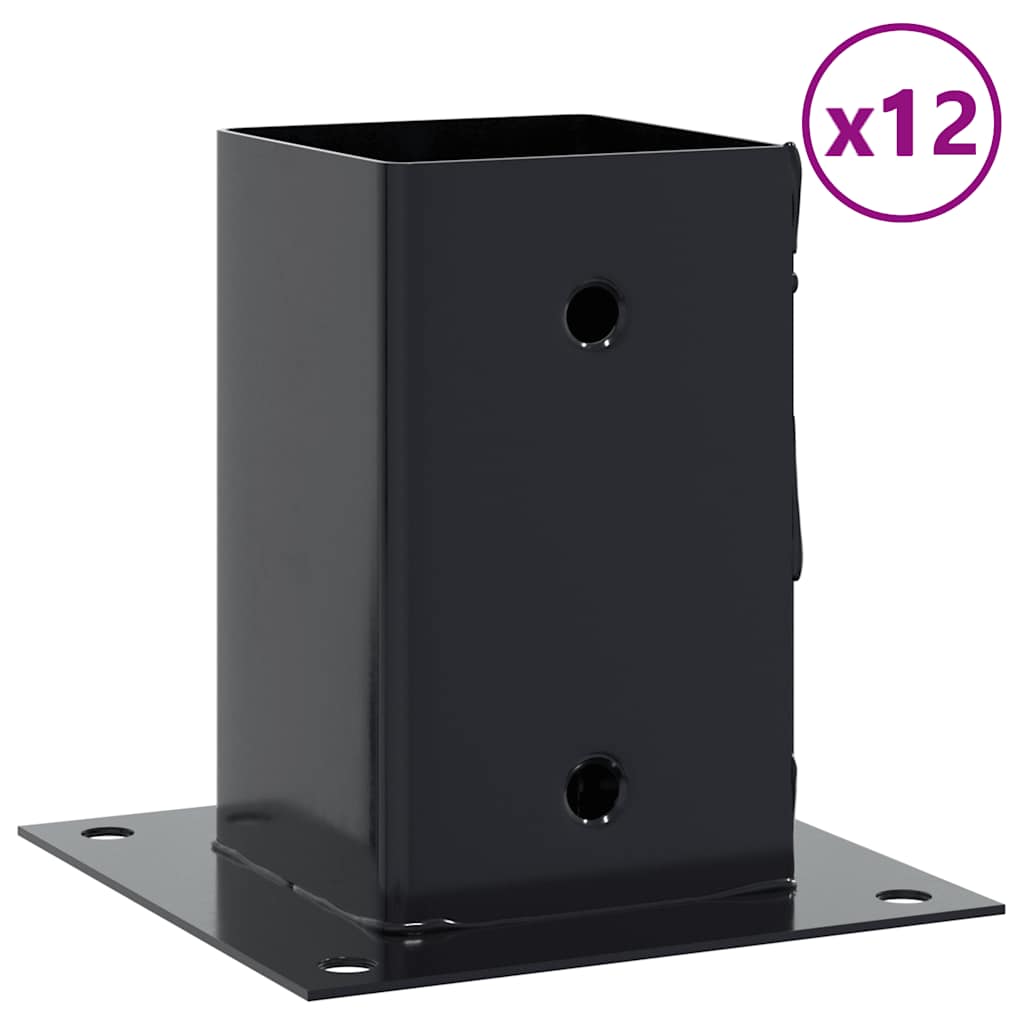 Podstavce pod sloupky čtvercové 12 ks antracit 81x81 mm