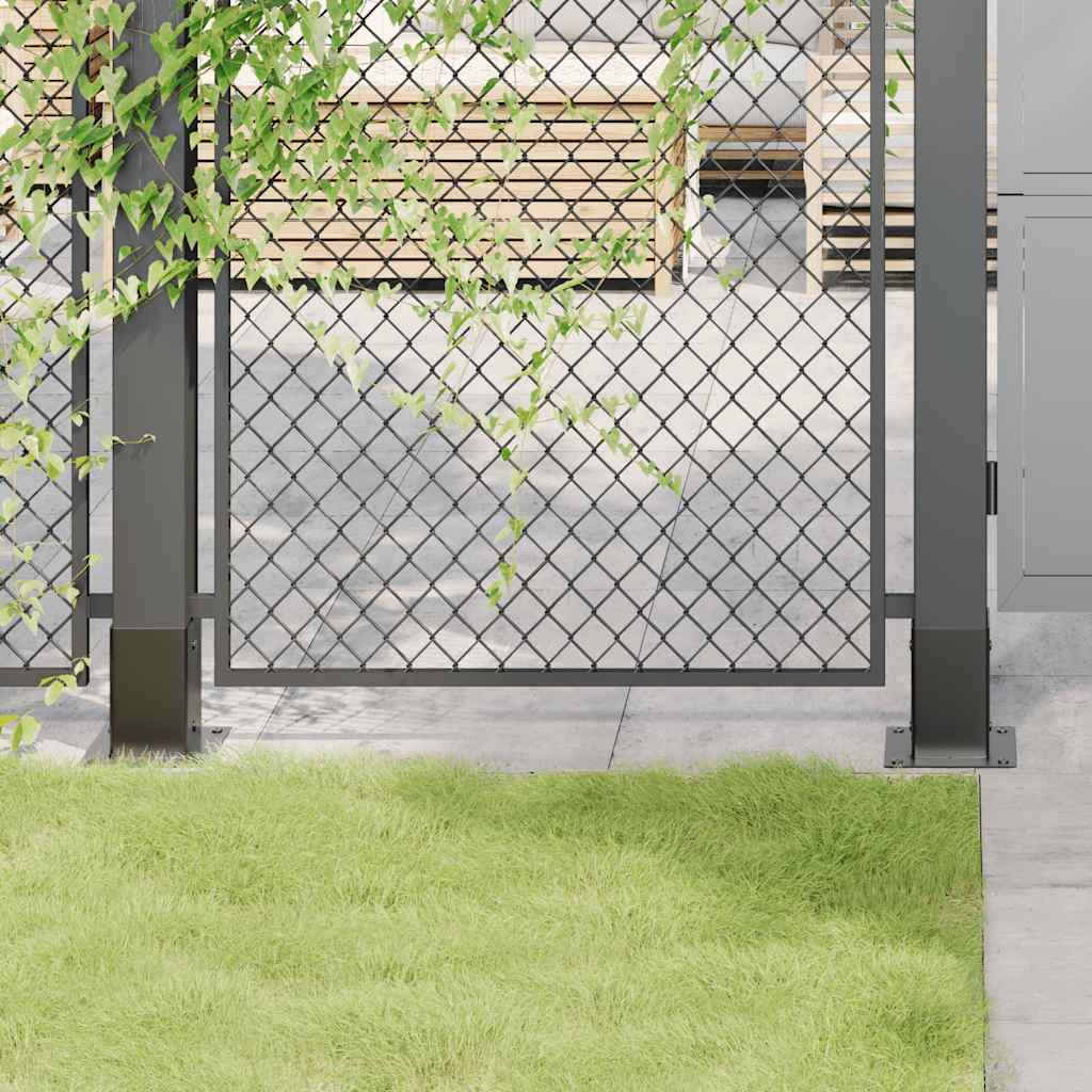 Podstavce pod sloupky čtvercové 12 ks antracit 81x81 mm