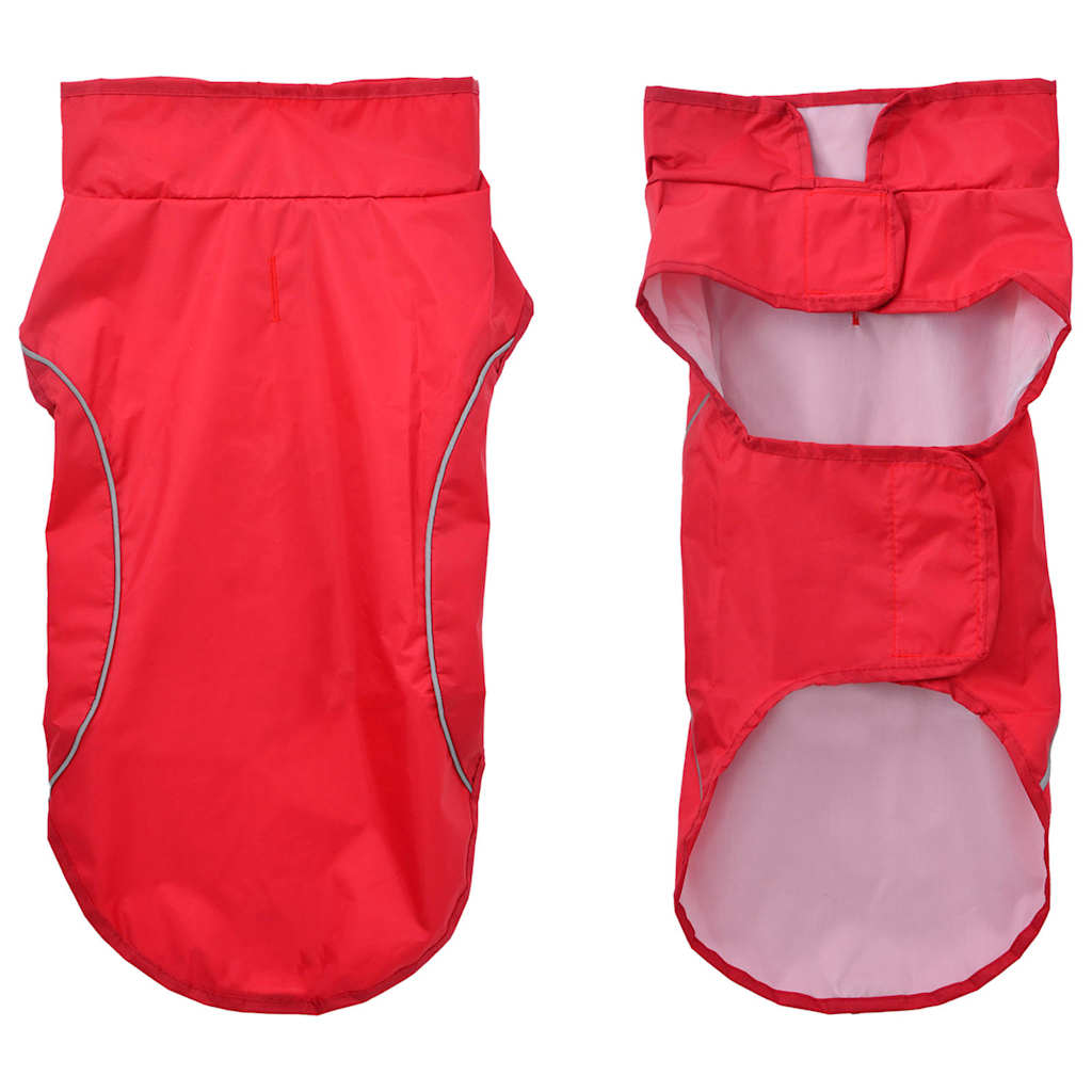 Pláštěnka pro psy s reflexními proužky polyester červená XS