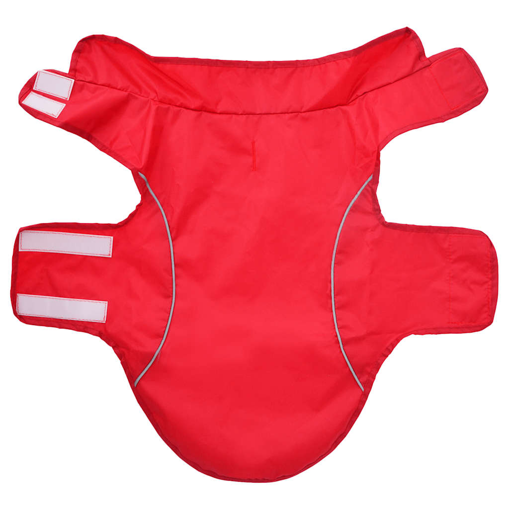 Pláštěnka pro psy s reflexními proužky polyester červená XS