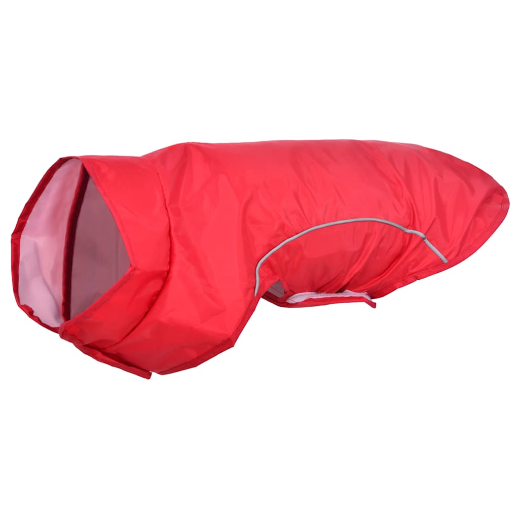 Pláštěnka pro psy s reflexními proužky polyester červená S