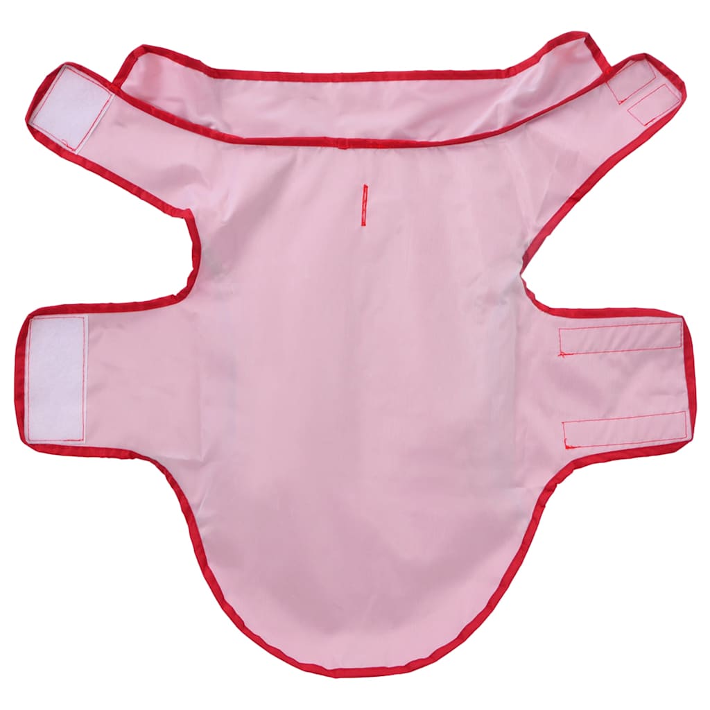 Pláštěnka pro psy s reflexními proužky polyester červená S