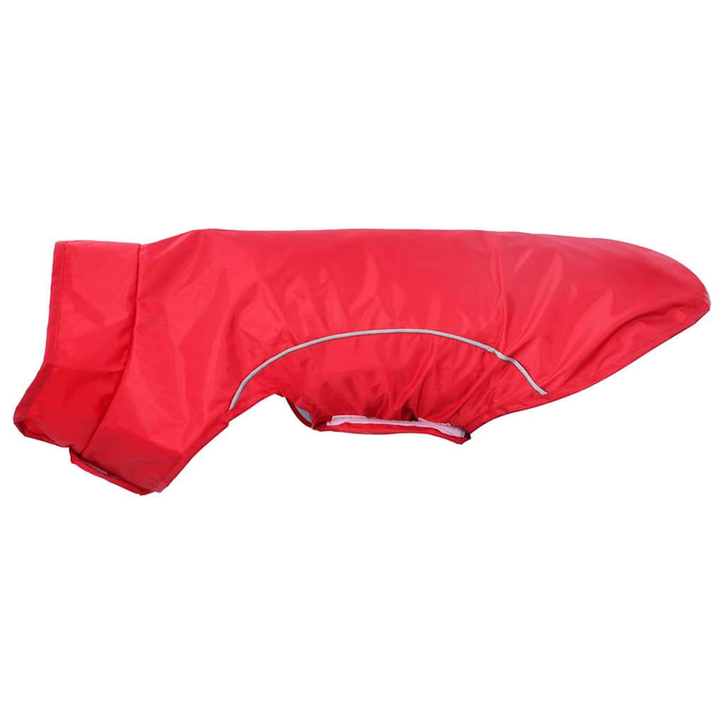 Pláštěnka pro psy s reflexními proužky polyester červená S