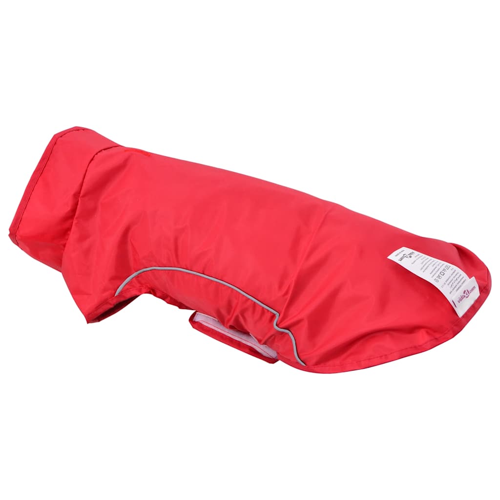 Pláštěnka pro psy s reflexními proužky polyester červená S