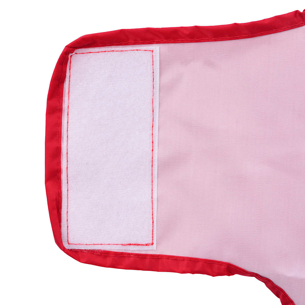 Pláštěnka pro psy s reflexními proužky polyester červená S