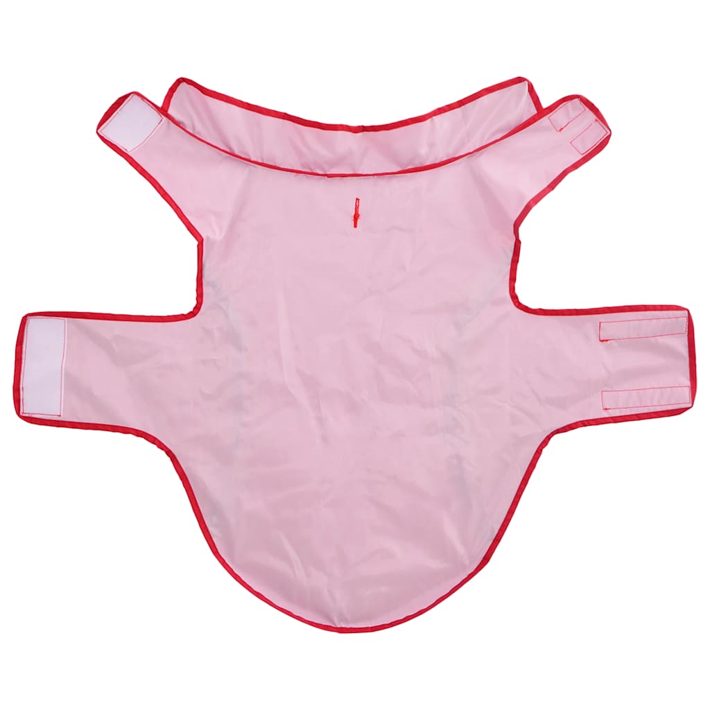 Pláštěnka pro psy s reflexními proužky polyester červená L