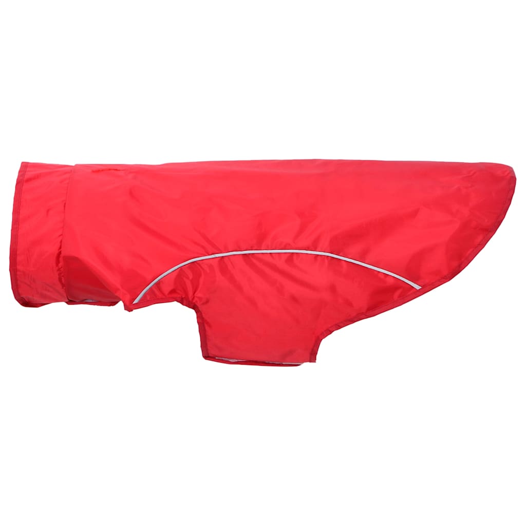 Pláštěnka pro psy s reflexními proužky polyester červená L