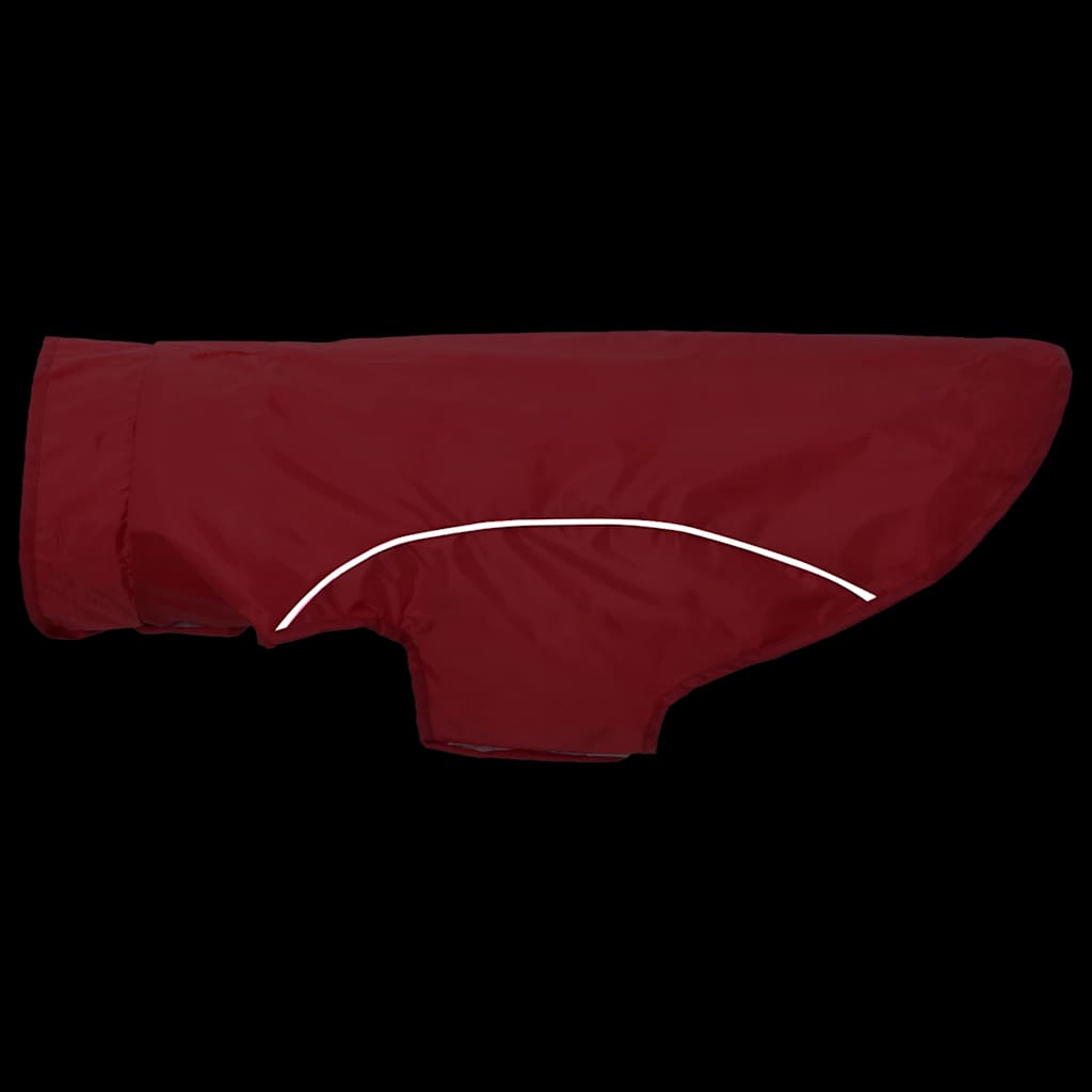 Pláštěnka pro psy s reflexními proužky polyester červená L