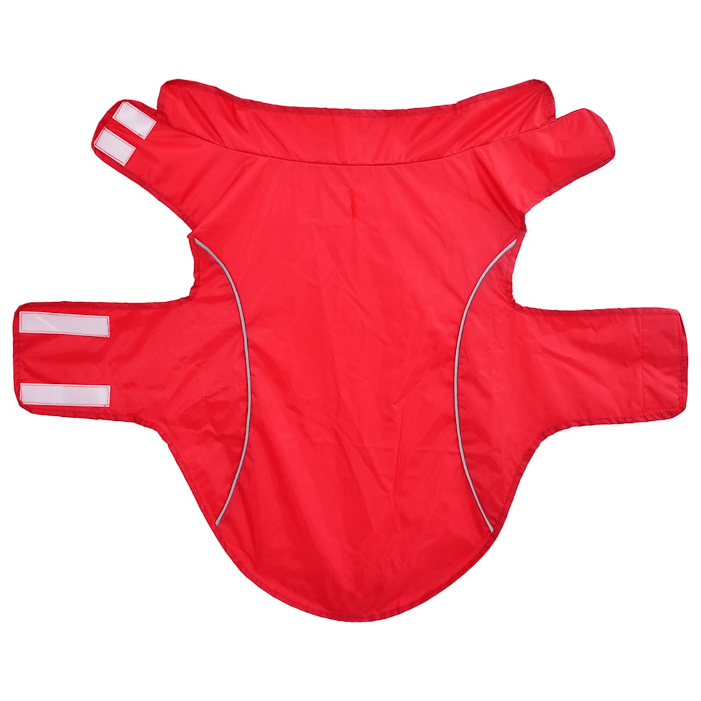 Pláštěnka pro psy s reflexními proužky polyester červená 2XL