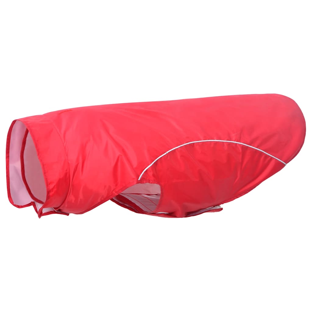 Pláštěnka pro psy s reflexními proužky polyester červená 3XL
