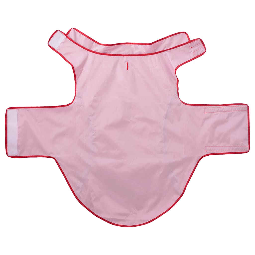 Pláštěnka pro psy s reflexními proužky polyester červená 3XL