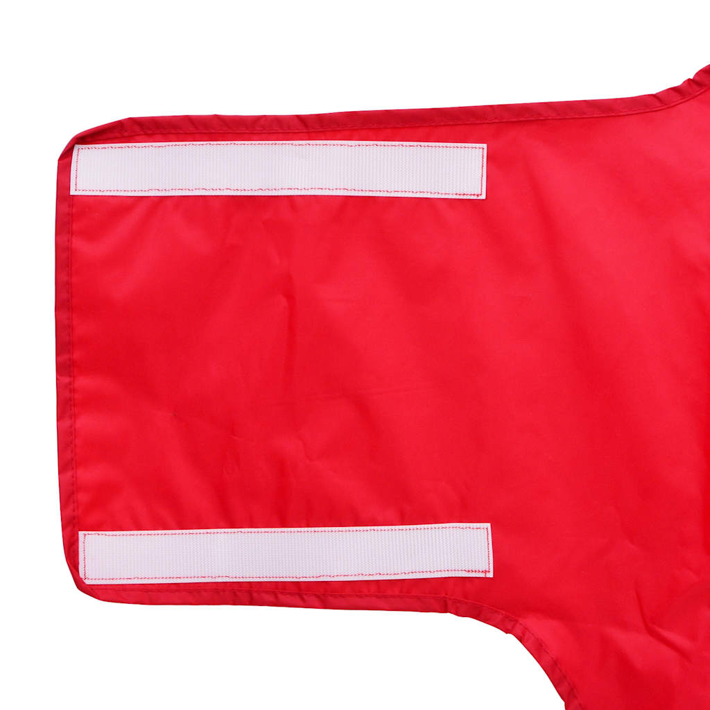 Pláštěnka pro psy s reflexními proužky polyester červená 3XL