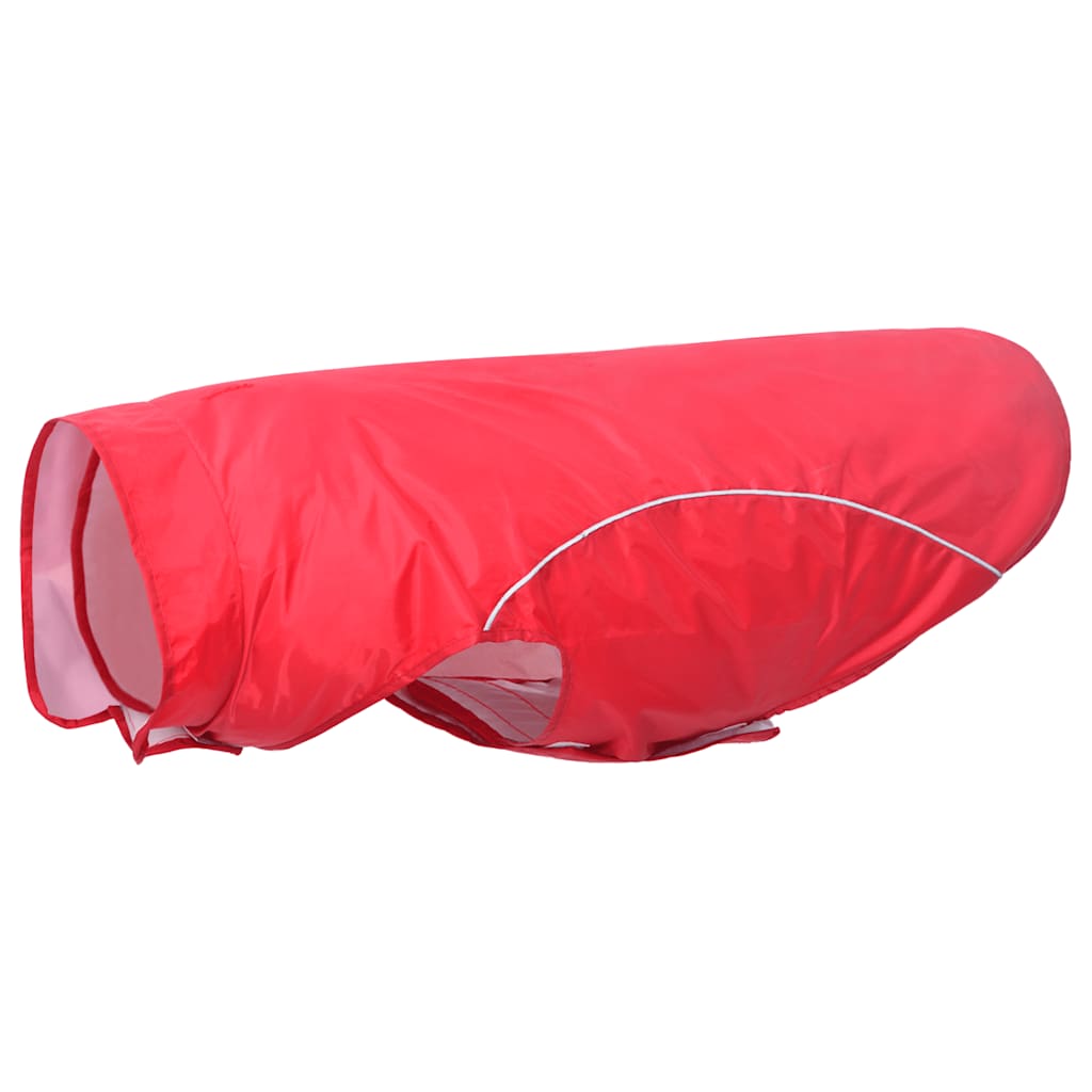 Pláštěnka pro psy s reflexními proužky polyester červená 4XL