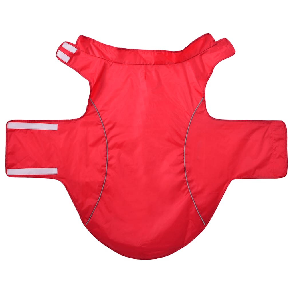 Pláštěnka pro psy s reflexními proužky polyester červená 4XL