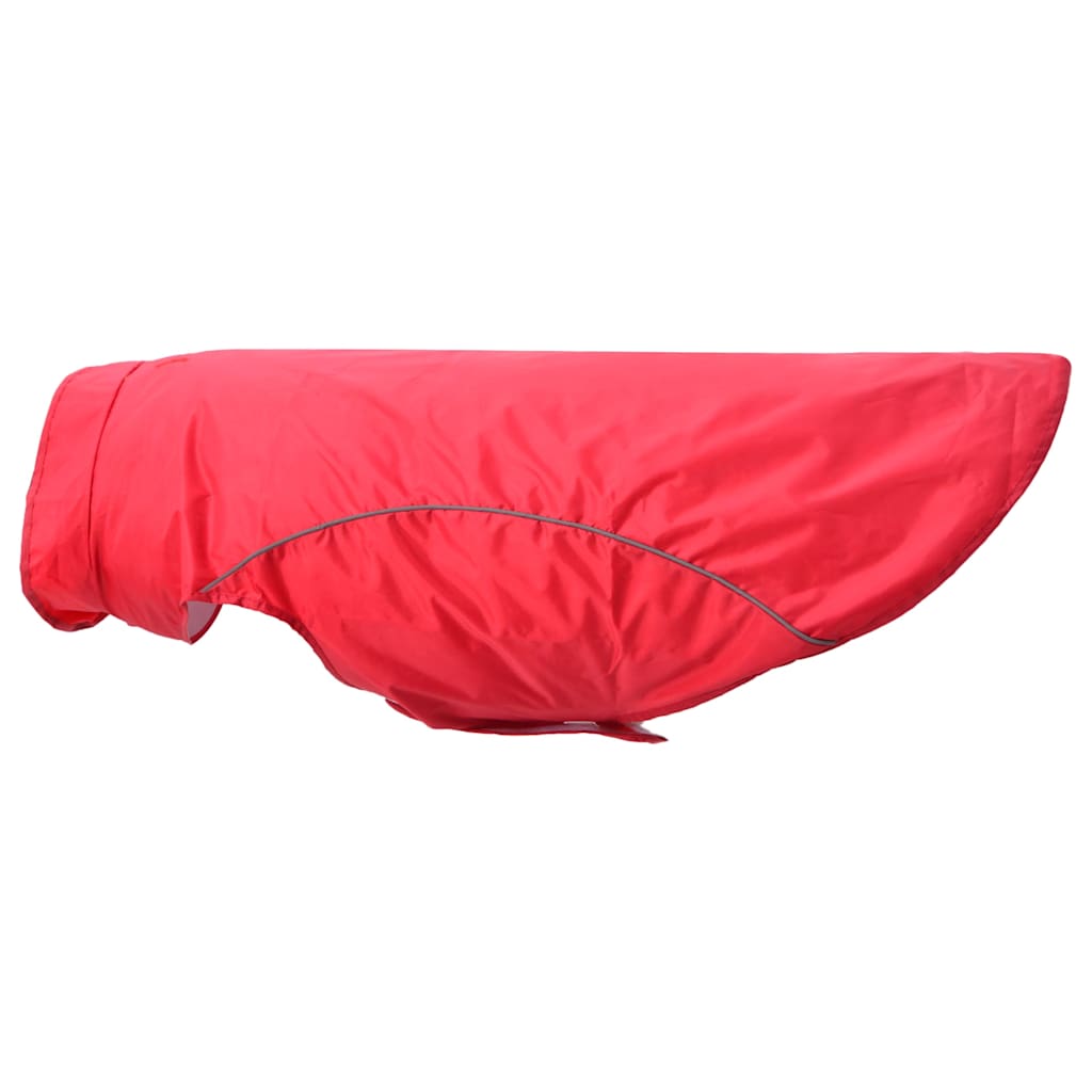 Pláštěnka pro psy s reflexními proužky polyester červená 4XL