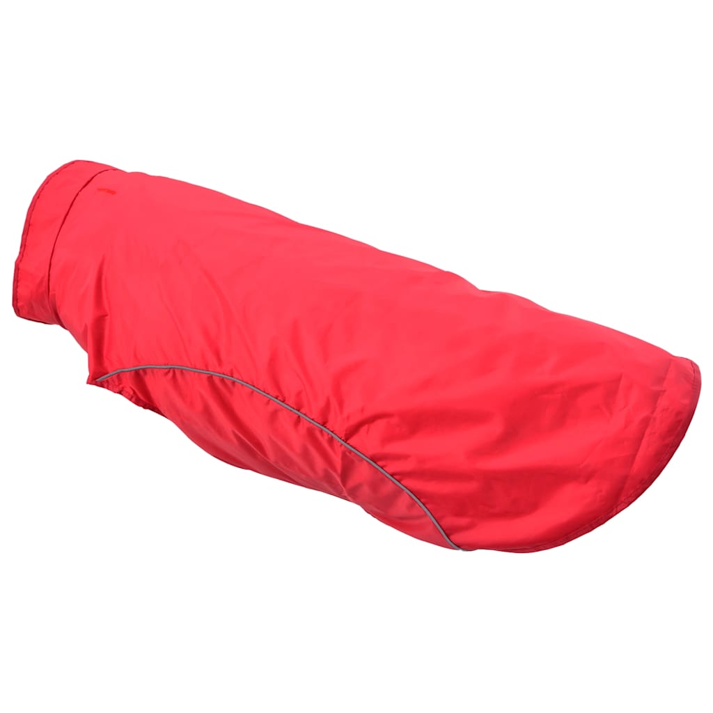 Pláštěnka pro psy s reflexními proužky polyester červená 4XL