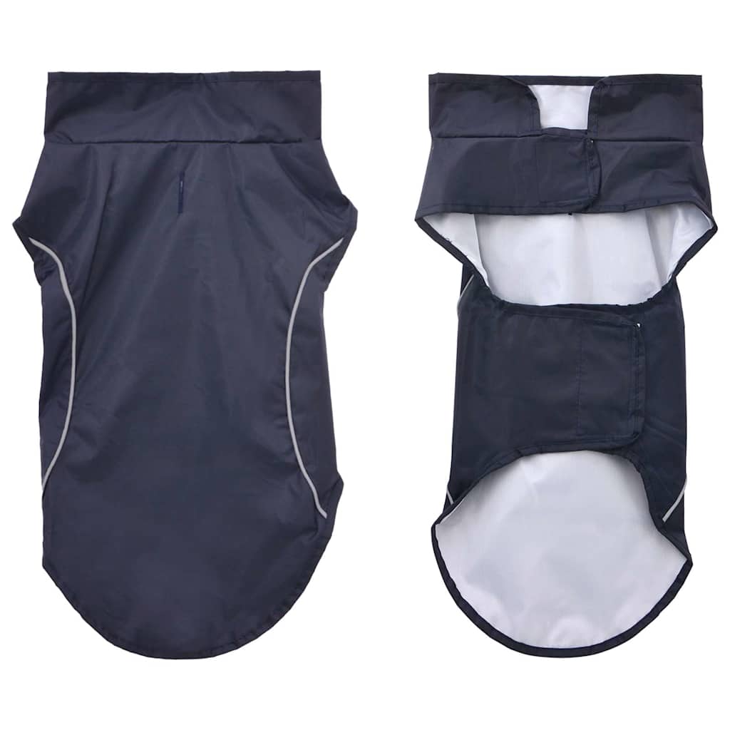Pláštěnka pro psy s reflexními proužky polyester modrá M