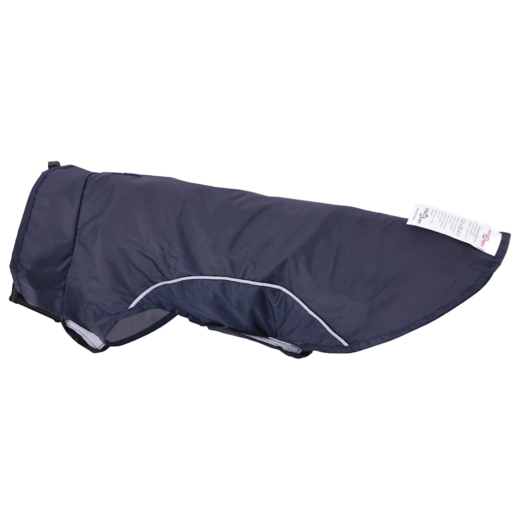 Pláštěnka pro psy s reflexními proužky polyester modrá M