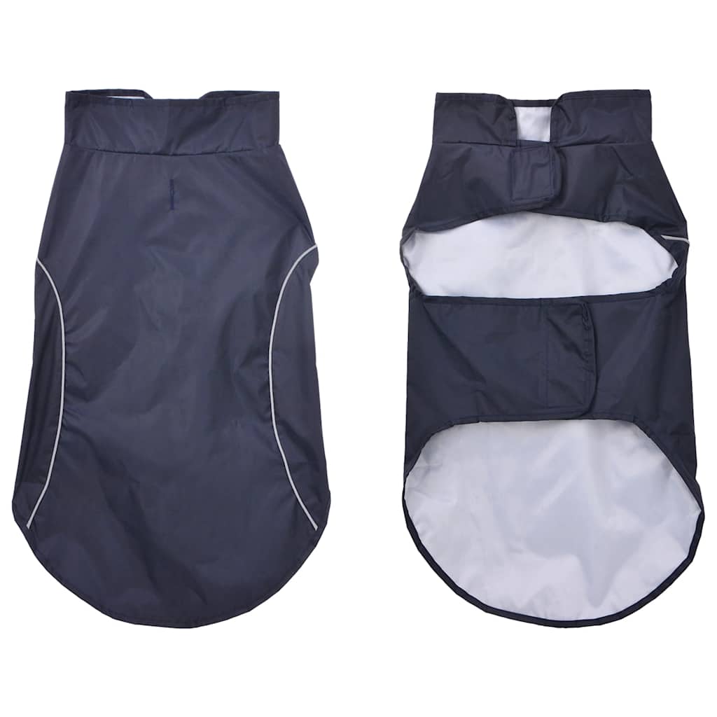 Pláštěnka pro psy s reflexními proužky polyester modrá 2XL