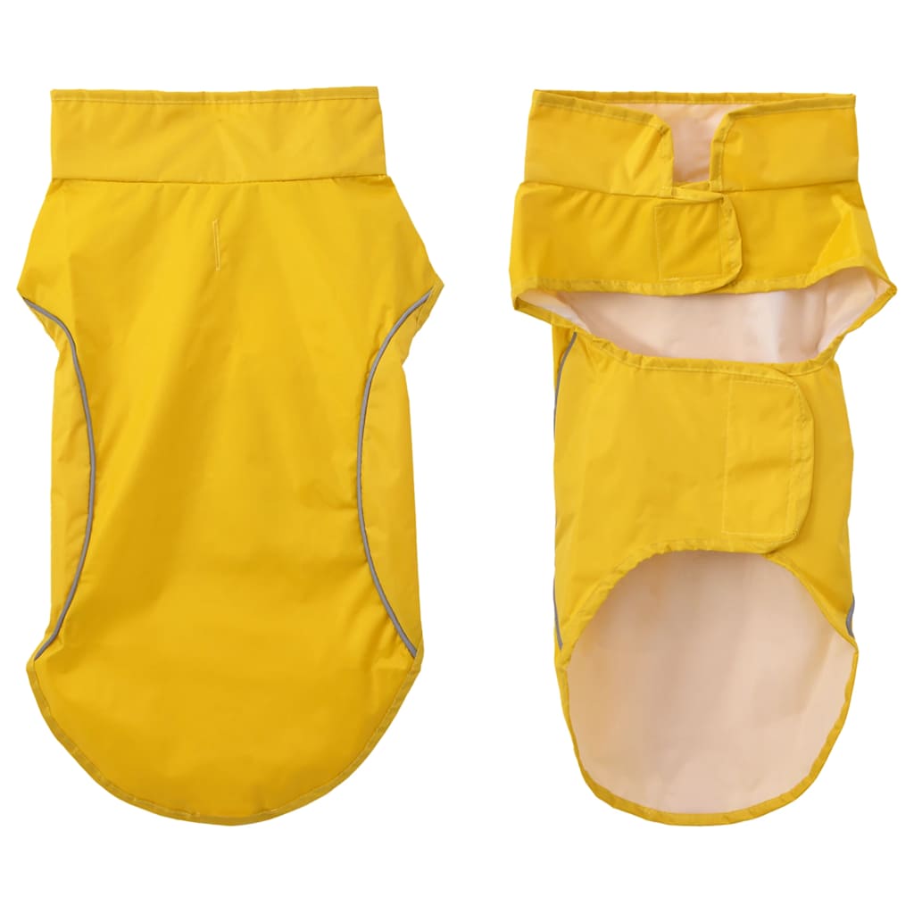 Pláštěnka pro psy s reflexními proužky polyester žlutá S
