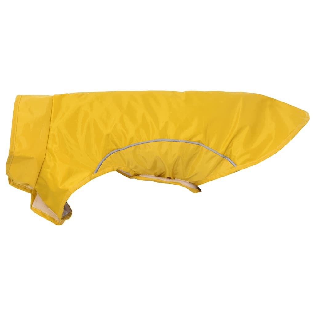 Pláštěnka pro psy s reflexními proužky polyester žlutá S