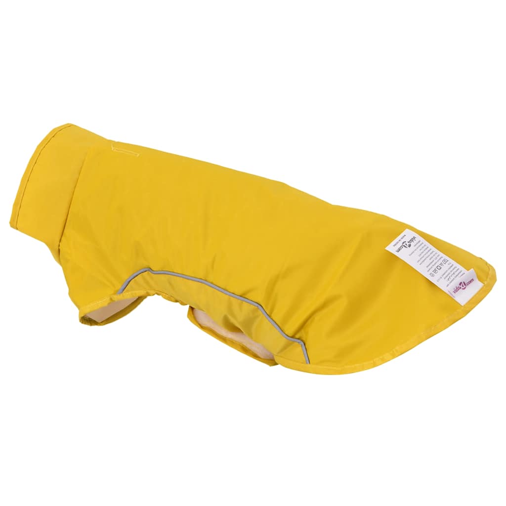 Pláštěnka pro psy s reflexními proužky polyester žlutá S