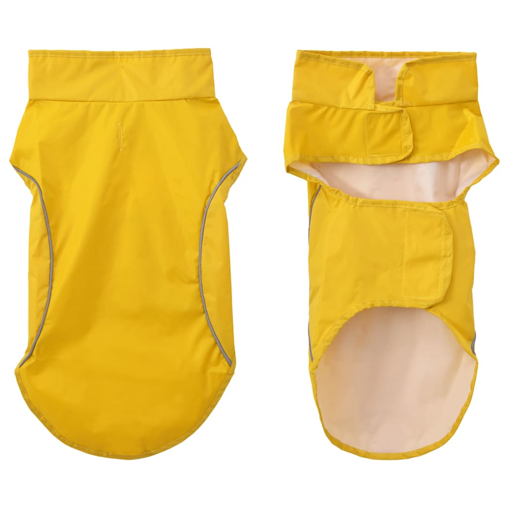 Pláštěnka pro psy s reflexními proužky polyester žlutá M
