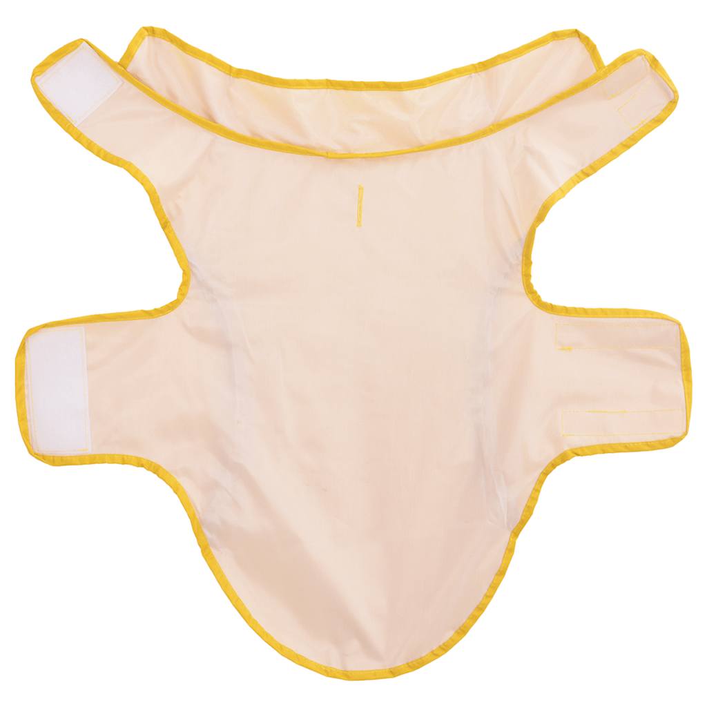 Pláštěnka pro psy s reflexními proužky polyester žlutá M